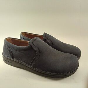 Birkenstock Nashville Navy Nubuck Clogs Women 8 Men 6 EU 39 Comfort Slip On